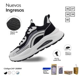 ZAPATILLA CAPARELA NEGRO DEPORTIVA