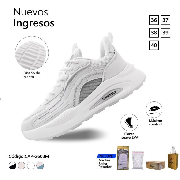 ZAPATILLA CAPARELA BLANCO DEPORTIVA